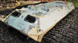 RC Model of Russian MT-LBu made of metal! Building the RC model, part 4