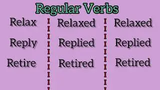 English Grammar | Regular Verbs 