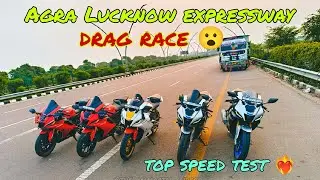 Agra Lucknow expressway pe itni tez bagai #r15  😰 drag race on Agra Lucknow expressway ❤️‍🔥