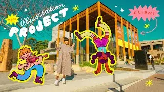 full project: illustrations for a theatre! ✷ studio vlog 67