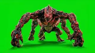 The Spider Monster 4K Green Screen | Stranger Things Monster Green Screen |
