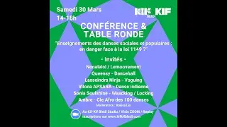 Conférence-Table ronde "Enseignements danses sociales et populaires : en danger face à la loi 1149?