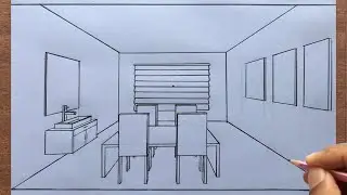 How to Draw a Dining Table in 1-Point Perspective