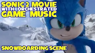 Sonic 2 Movie with Game Music - Snowboarding Scene