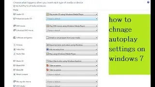 how to change autoplay settings on windows 7