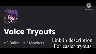 Voice Tryouts Discord server