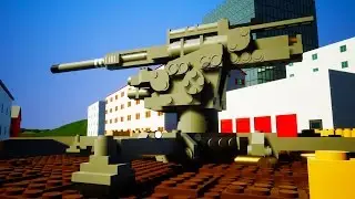 HUGE FLAK CANNON SHOOTING DOWN HELICOPTERS IN BRICK RIGS  - Brick Rigs Workshop Creations Gameplay