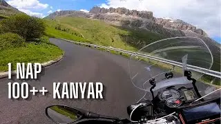 Több 100 kanyar és hágó 1 nap alatt, ilyen volt a Dolomitokban motorozni