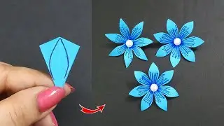 How to make EASY Paper Flowers - DIY Paper Craft Ideas Tutorial | Flower Making With Paper