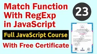 Match Function With RegExp in JavaScript