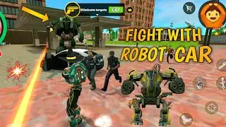 Fight With Robot Car In Rope Hero Vice Town Game - Part 4