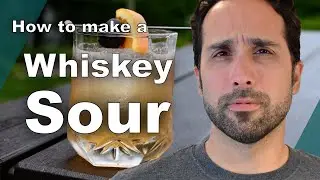 How to make a WHISKEY SOUR cocktail recipe without egg!