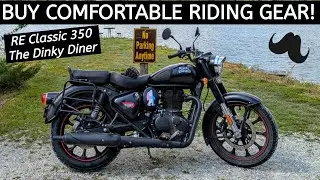 RE Classic 350 at 9,000 Miles - Comfortable Gear - The Dinky Diner - Wahoo!
