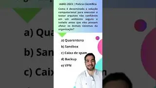 Questão Segurança da informação 🔒 📩 