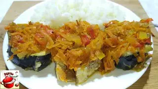 Сочная и очень вкусная запечённая скумбрия. Быстро и просто.