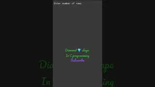 Diamond💎 Shape using C programming by Ahvu Official coding..