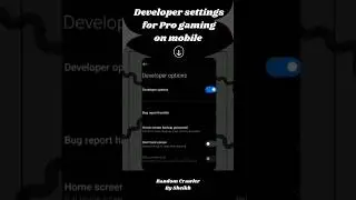 Developer option settings for smooth gaming on mobile #shorts #tricks