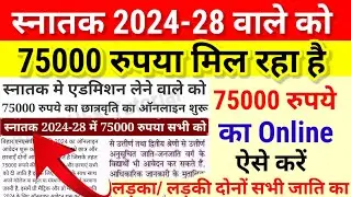 स्नातक एडमिशन वाले को 75000 रुपया मिल रहा है Online ऐसे करें |Bihar NSP Scholarship 2024 Last Date