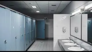 Public Bathroom Ambience. 1 HOUR