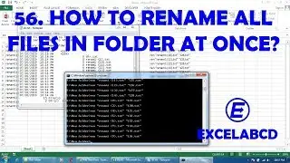 How to rename all files in a folder at once | Excelabcd