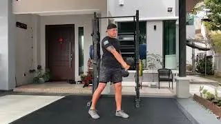 Split Stance Russian DB Swing