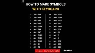 ♎ | DESIGN SYMBOLS USING KEYBOARD ⌨️ | 