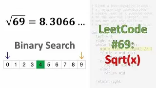 LeetCode #69: Sqrt(x) | Binary Search