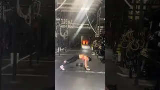 3 Minute AMRAP: 10 Dumbbell Plank Hold Pass Through + 10 Dumbbell Floor Press #70/50