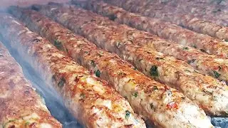 Люля кебаб из курицы, шашлык из свиного шея