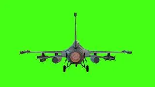 Animated Flying Jet Copyright Free Green Screen/Chroma Key