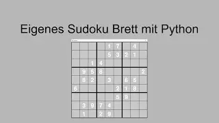 So kannst du dein eigenes Sudoku Spielbrett entwickeln | Python - pygame