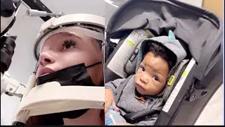 Halo shows concern for his mom Halle Bailey at the hospital
