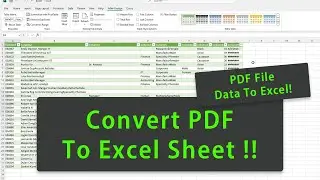 Convert PDF to Excel #excel #tutorial #exceltips