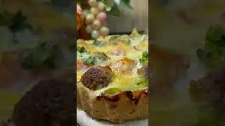Киш с фрикадельками. Толық рецепт каналымда