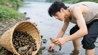 River Snail Harvest: Catch & Cook A Spicy Countryside Delicacy!