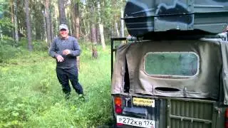ЛуАЗ вытаскивает себя лебедкой