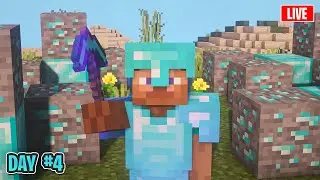 🔴 Stocking up Food Supplies and Mining (Day 4) | Solo Adventure Server