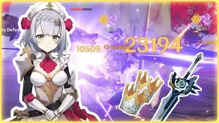 F2P C2 Noelle damage showcase Genshin impact