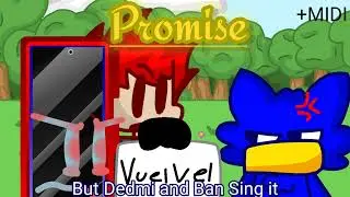 Promise MIDI but Dedmi and Ban Sing it - Friday Nigth Funkin Soft  - FNF Vs. Soft GF (Promise)