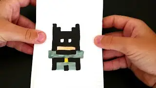 мини БЭТМЕН ! РИСУЮ ПО КЛЕТОЧКАМ  PIXEL ART