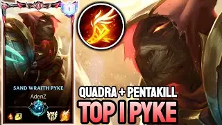 WILD RIFT PYKE PENTAKILL + QUADRAKILL - TOP 1 PYKE GAMEPLAY - GRANDMASTER RANKED