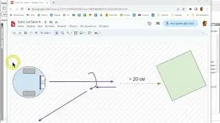 FLProg. Поиск препятствия с помощью дальномера.