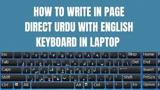 Learn how to write in page direct Urdu in laptop/computer  in window 7/8/10