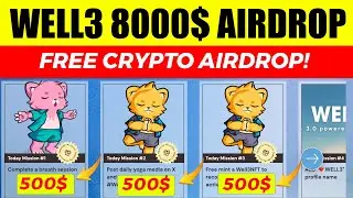 Well3 Crypto Airdrop 2024 | Biggest Crypto Airdrop | Claim $8000 From $WELL3 Airdrop