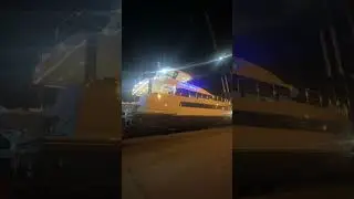 Night launch of the 6th Two Oceans 555 Power Catamaran #boatlaunch  #powercatamaran #luxuryyacht