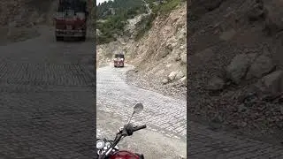 5 TATA truck of Indian oil climbing Zojila Pass