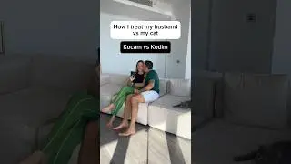 How I treat my husband vs my cat 🤣 #couplegoals #funnyvideo #cat #funnycouple #funnycats