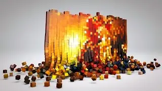 Cinema 4D R18 Pixel Art | Cinema 4D R18 Cube Explosion | Cinema 4D R18 Cloner tutorial