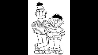 Drawing Bert and Ernie Sesame Street #1