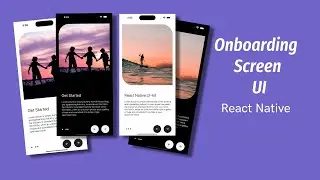 🔴 React Native onboarding Screen with light to dark theme